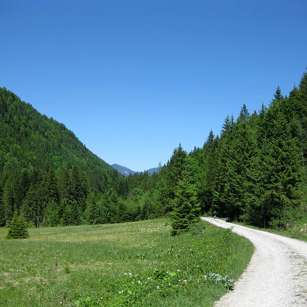 Ausgedehnte Einsteiger-Rundtour von Leger zum Sylvensteinspeicher und durch das idyllische Schronbachtal zurück