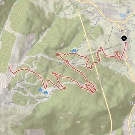 Gemütliche und aussichtsreiche Mountainbike-Tour in der Tiroler Zugspitzarena von Lermoos zur Wolfratshauser Hütte am Grubigstein