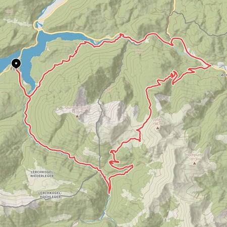 Juifen-Runde von Fall über die Via Bavarica Tyrolensis nach Achenwald und zur Rotwandlhütte am Juifen