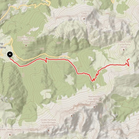 Von St. Magdalena im Villnösstal über Zanser Alm und Gampenalm zur aussichtsreich gelegenen Schlüterhütte im Naturpark Puez-Geisler