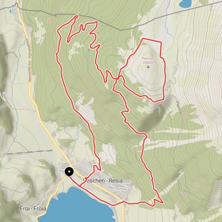 Abwechslungsreiche MTB-Runde von Reschen am See zum Plamortboden mit optionaler Abfahrt über Bunkertrail und Etschtrail