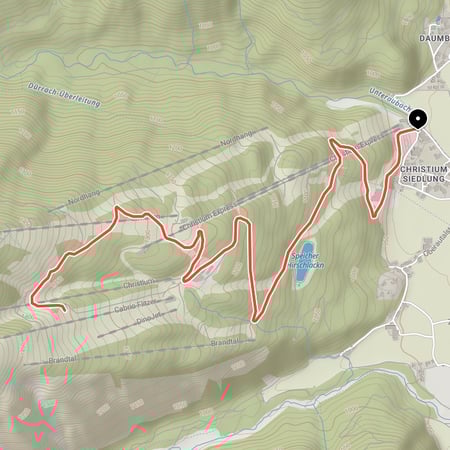 Relativ leichte MTB-Tour vom Achensee durch das Skigebiet Christlum und vorbei an Christlum Alm sowie Riederberg Stüberl zur Gföllalm