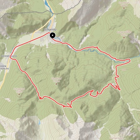 Ausgedehnte Rundtour von Scharnitz zur Oberbrunnalm mit Abfahrt durch die Gießenbachklamm