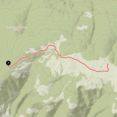 Mountainbike-Tour mit Ausblick für Einsteiger vom Parkplatz Zumis über die Ronerhütte auf die Rodenecker-Lüsner Alm zur Rastnerhütte