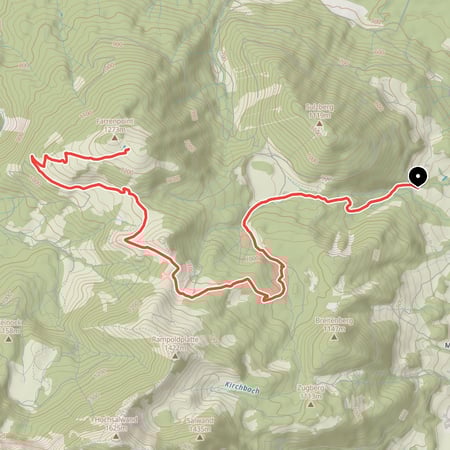 Über Brannenburg vorbei an Schlipfgrubalm und Schuhbräualm hinauf zur Huberalm am Farrenpoint