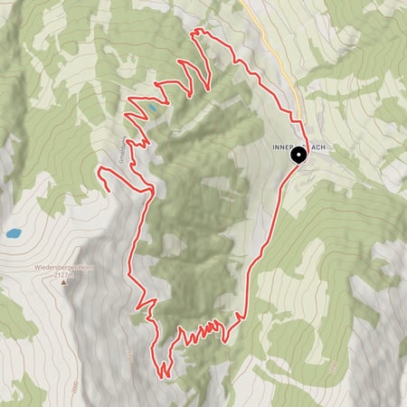 Ausgedehnte Rundtour von Inneralpbach zur Dauerstoa Alm am Fuße des Wiedersberger Horns und über Asthütte zurück hinunter ins Tal