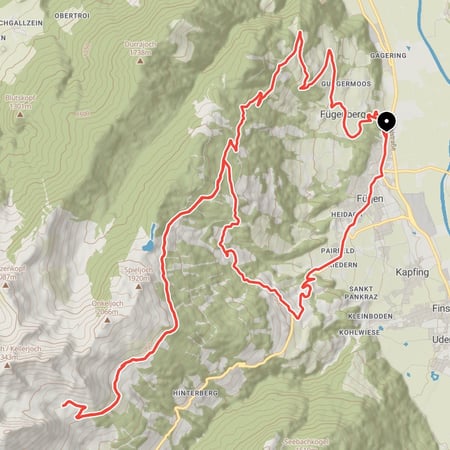 Von Fügen im Zillertal über Baumannswies zu Geolsalm und Gartalm unterhalb des Kellerjochs