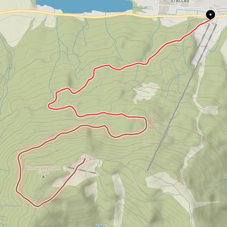 Zum Blomberghaus, von der Talstation der Blombergbahn entlang des Fahrweges