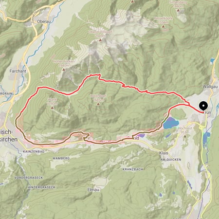 Ausgedehnte, abwechslungsreiche Mountainbike-Tour von Krün durch das Estergebirge um den Wank bei Garmisch-Partenkirchen
