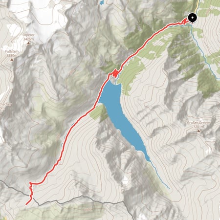 Vom Breitlahner über den Schlegeisstausee und durch den Zamsergrund hinauf zum Pfitscherjochhaus