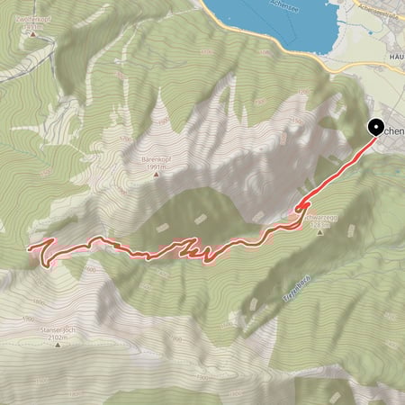 Von Maurach durch das Weißenbachtal hinauf zur Weißenbachalm zwischen Stanser Joch und Bärenkopf