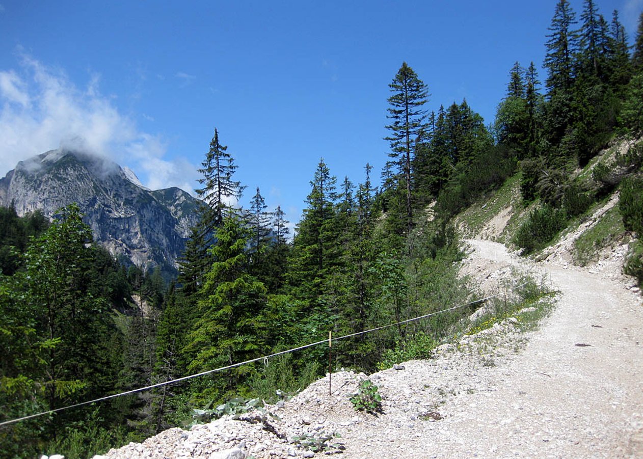 Vom Rißbachtal bei Hinterriß über die Plumsalm zur Plumsjochhütte unterhalb des Plumssattels