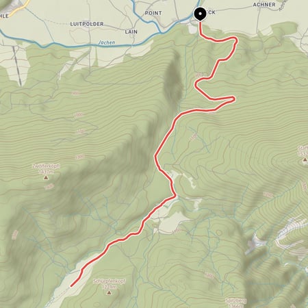 Kurze Feierabend-Tour von Jachenau in Richtung Staffel und vorbei an der Lainer Alm zur idyllisch gelegenen Luitpolder Alm