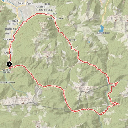 Landschaftlich reizvolle Mountainbike-Tour von Kreuth rund um Risserkogel, Schinder und Wallberg