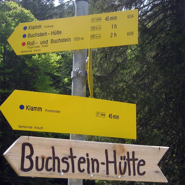 Von Kreuth auf die Buchsteinhütte unterhalb des Roß- und Buchstein