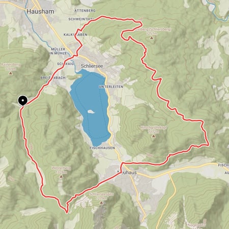 MTB-Tour vom Hennerer über Tufttal, Dürnbachtal, Neuhaus und das Auracher Köpferl einmal rund um den Schliersee