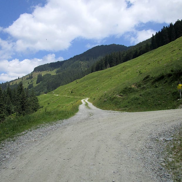 Beschauliche Mountainbike-Tour von Inneralpbach durch den Lueger Graben zum Almladen Inner-Mareit