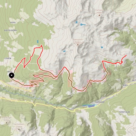 Panoramatour von Gerlosberg bei Zell am Ziller über die Kreuzwiesenalm zur Latschenalm am Isskogel