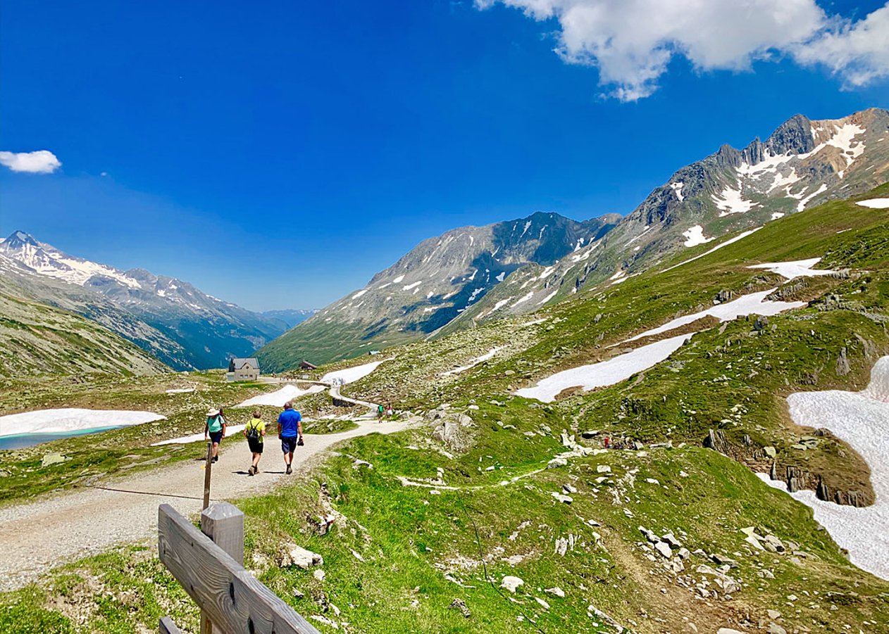 Vom Breitlahner über den Schlegeisstausee und durch den Zamsergrund hinauf zum Pfitscherjochhaus