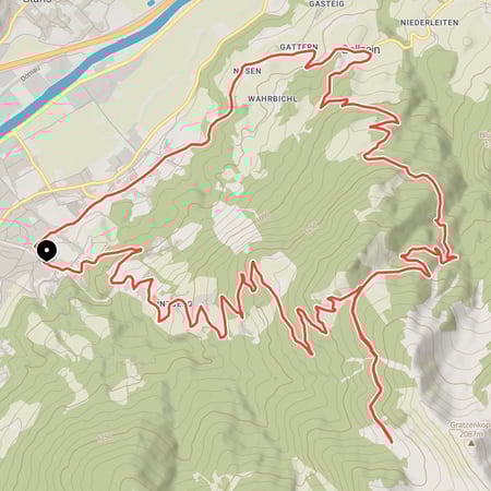 Von Schwaz auf den Zintberg zur Proxenalm und über das Alpengasthaus Kogelmoos und Gallzein zurück