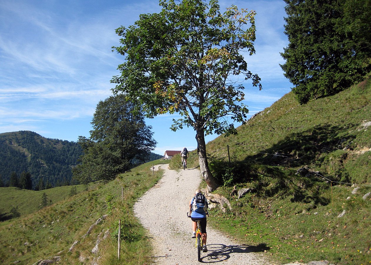Von Jachenau entlang durch das beschauliche Lainltal hinauf zur Staffelalm unterhalb des Rabenkopfes