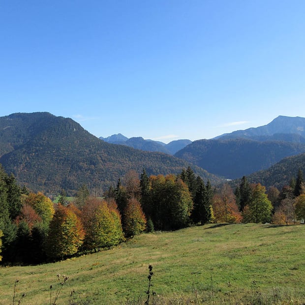 Abwechslungsreiche Mountainbike-Tour mit Trailanteil von Wildbad Kreuth rund um den markanten Leonhardstein