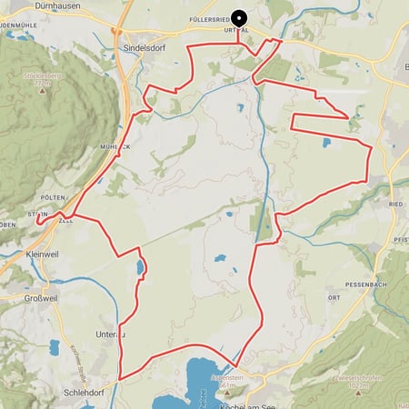 Gemütliche Bike-Rundfahrt durch das Blaue Land von Sindelsdorf durch das Loisach-Kochelsee-Moor