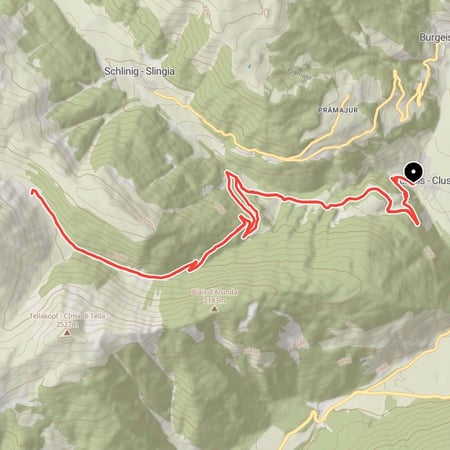 Mountainbike-Tour von Schleis im Vinschgau zur Schleiser Alm im einsamen Arundatal