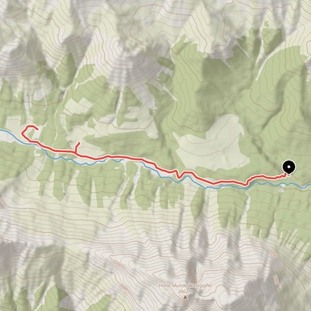 Leichte MTB-Tour für Einsteiger von Leutasch hinein ins beschauliche Gaistal zur gleichnamigen Gaistalalm und weiter zur Tillfussalm