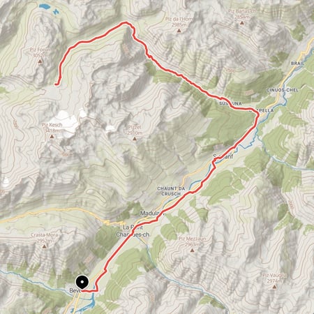 Von Bever durch das schöne Val Susauna über die Alp Funtauna zur Keschhütte / Chamanna Kesch