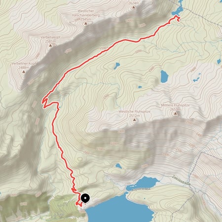 Kurzweilige MTB-Tour vom Stausee Kops über die Verbella Alpe zur Neuen Heilbronner Hütte im Verwall