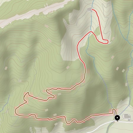 Kurze Feierabend-Tour von Ried bei Kössen hinauf zur Haraualm unterhalb von Harausattel und Harauer Spitze