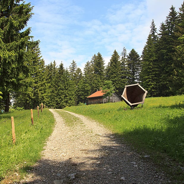 Von Ortsteil Steinsäge der Gemeinde Wackersberg bei Bad Tölz über den Heigelkopf hinauf zum Blomberghaus