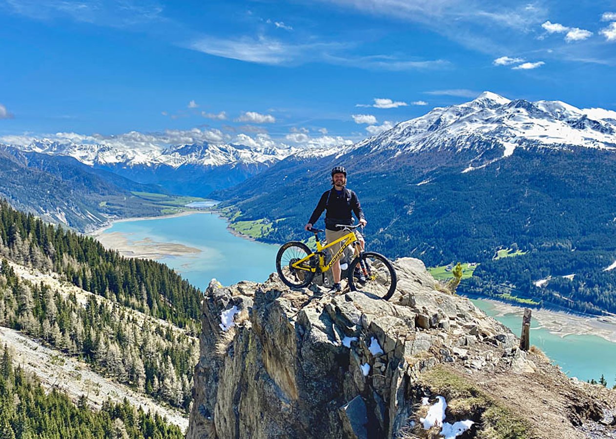 Abwechslungsreiche MTB-Runde von Reschen am See zum Plamortboden mit optionaler Abfahrt über Bunkertrail und Etschtrail