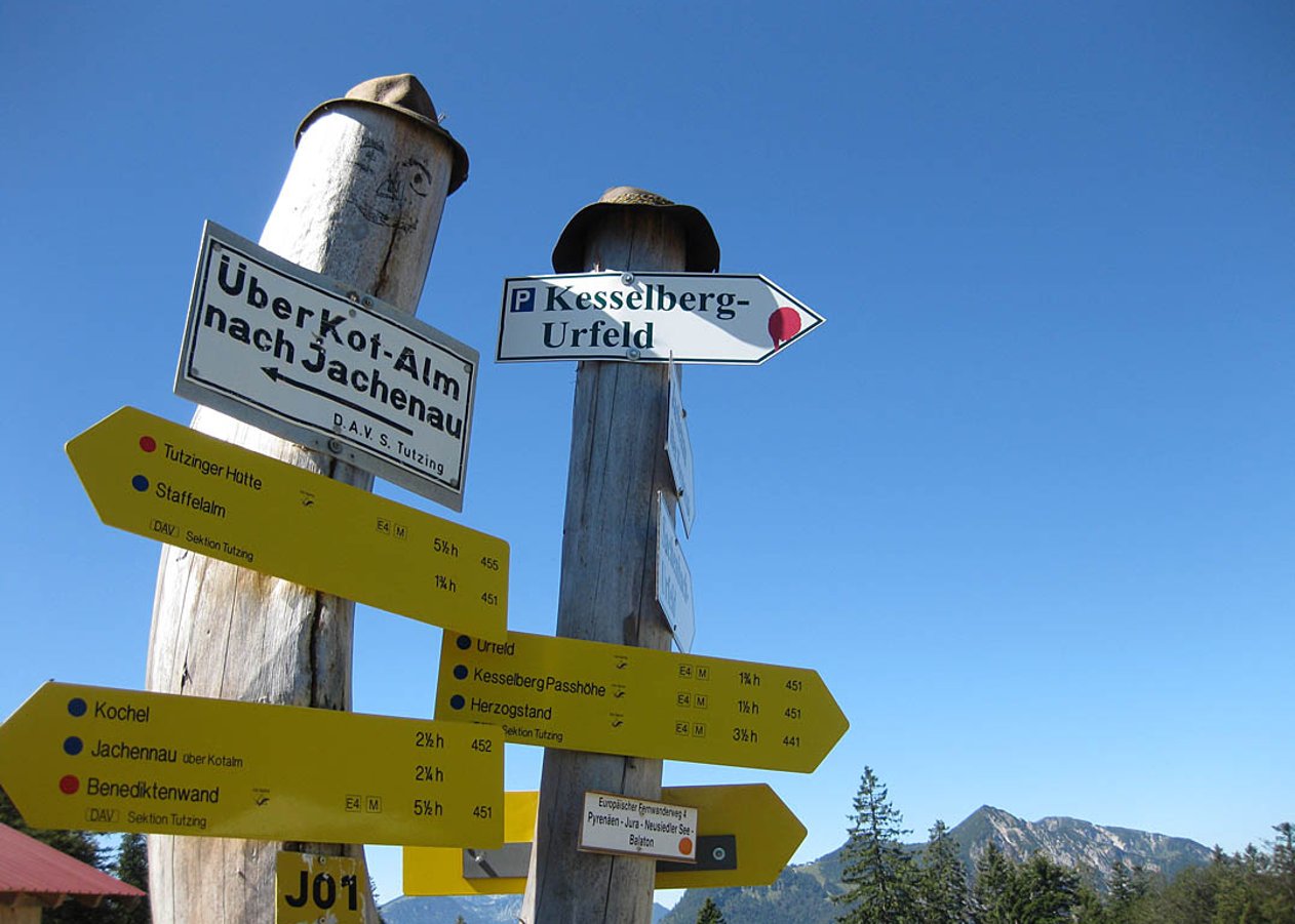 Jochberg-Runde von Kochel am See über Kotalm zur Jocheralm und über die Jachenau zum Walchensee