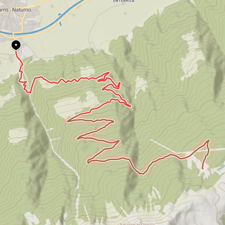 Mountainbike Transalp-Etappe von Naturns hinauf zur Naturnser Alm zwischen Hochwart und Vigiljoch