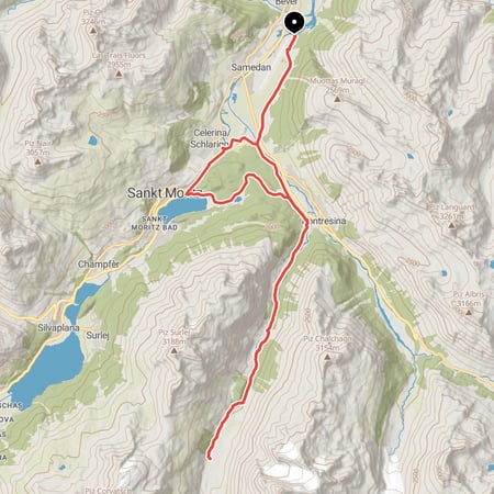 Landschaftlich sehr abwechslungsreiche MTB-Tour von Samedan ins bezaubernde Rosegtal und über den Ley da Staz zurück