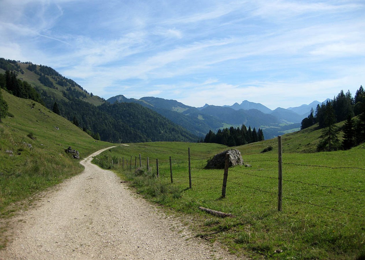 Kurze Feierabend-Tour von Walchsee mit dem Mountainbike über Riederalm und Ottenalm zur Edernalm
