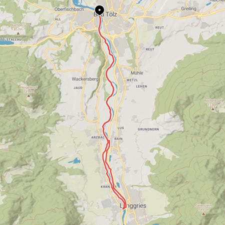 Mountainbike-Tour für Einsteiger und Familien durch die idyllischen Isarauen von Bad Tölz nach Lenggries