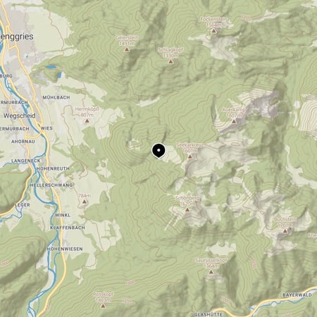 Lenggrieser Hütte – Kartenausschnitt