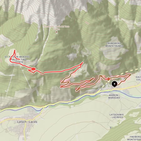 Vinschgau Uphill Klassiker von Kastelbell hinauf in das kleine Bergdorf St. Martin im Kofel am Vinschger Sonnenberg