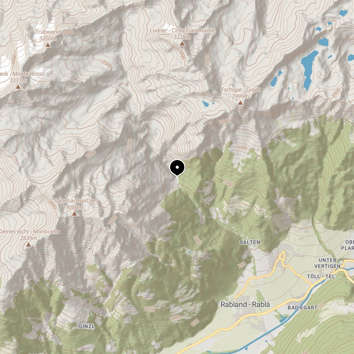 Schutzhütte Nasereit – Kartenausschnitt