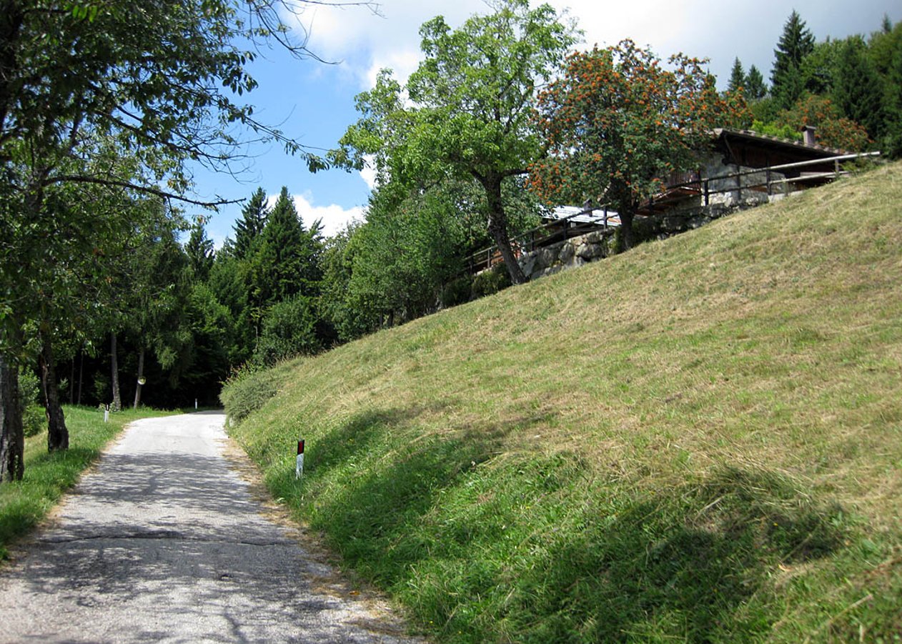 Von Levico Terme im Valsugana hinauf in Richtung Vetriolo Terme und weiter zur Rifugio Malga Masi unterhalb des Cima Panarotta