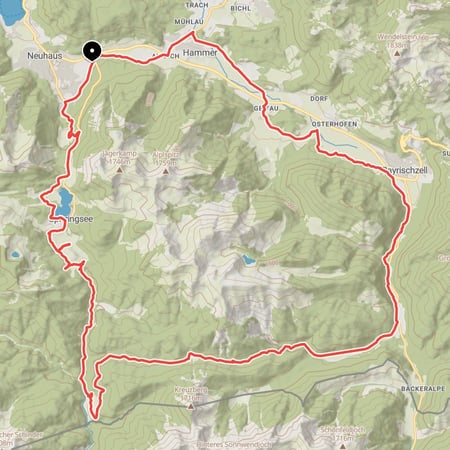 Mountainbike Klassiker von Neuhaus am Schliersee über Bayrischzell, das Kloo-Ascher-Tal, Valepp und den Spitzingsee einmal rund um die Rotwand