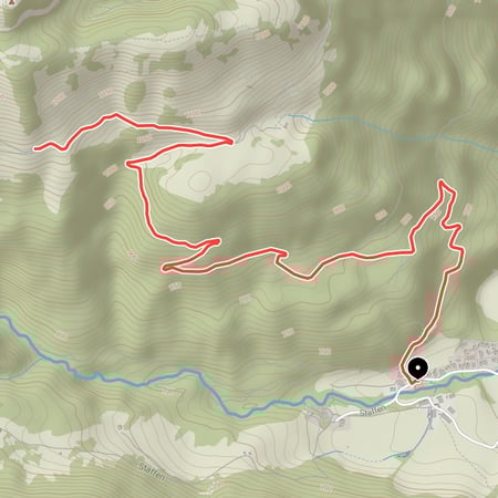 Leichte bis mittelschwere Mountainbike-Tour von Kössen auf die aussichtsreich gelegene Naringalm unterhalb des Rudersburg Gipfels