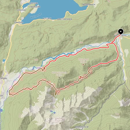 Über den Soiernweg hinauf zur Fischbachalm und durch das markante Isartal zurück nach Vorderriß