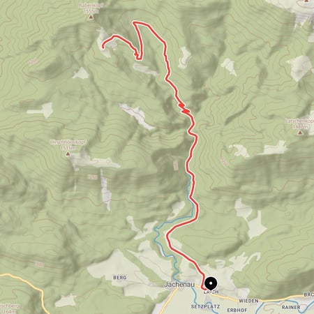 Von Jachenau entlang durch das beschauliche Lainltal hinauf zur Staffelalm unterhalb des Rabenkopfes