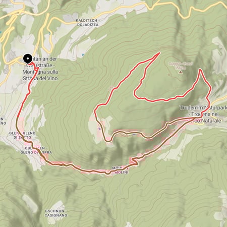 Von Montan über Glen und Mühlen nach Truden im Naturpark Trudner Horn zur Cisloner Alm am Cislon
