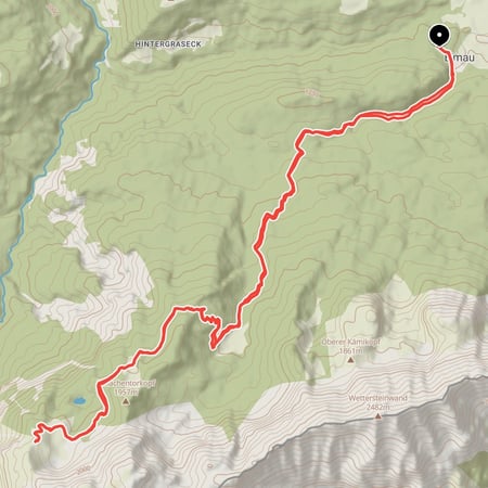 Königliche Mountainbiketour vom Elmauer Hochtal hinauf zum Schachenhaus im Wettersteingebirge