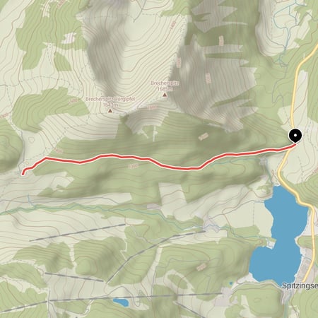 Kurze Biketour am Spitzingsee, vom Parkplatz aus über den Spitzingsattel hinauf zur Oberen Firstalm